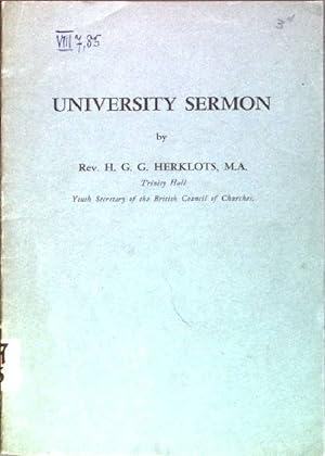 Seller image for University Sermon Reprinted from: The Cambridge Review for sale by books4less (Versandantiquariat Petra Gros GmbH & Co. KG)