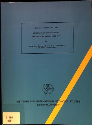 Bild des Verk�ufers f�r Devaluation Expectations: The Swedish Krona 1982-1991 Seminar Paper No. 495 zum Verkauf von books4less (Versandantiquariat Petra Gros GmbH & Co. KG)