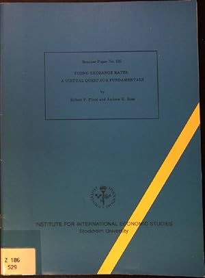 Bild des Verkufers fr Fixing Exchange Rates: A Virtual Quest for Fundamentals Seminar Paper No. 529 zum Verkauf von books4less (Versandantiquariat Petra Gros GmbH & Co. KG)