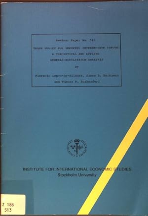 Immagine del venditore per Trade Policy for Imported Intermediate Inputs: A Theoretical and Applied General-Equilibrium Analysis Seminar Paper No. 513 venduto da books4less (Versandantiquariat Petra Gros GmbH & Co. KG)