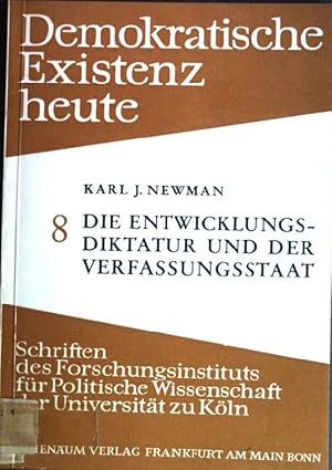 Seller image for Die Entwicklungsdidaktur und der Verfassungsstaat Demokratische Existenz heute, Heft 8 for sale by books4less (Versandantiquariat Petra Gros GmbH & Co. KG)