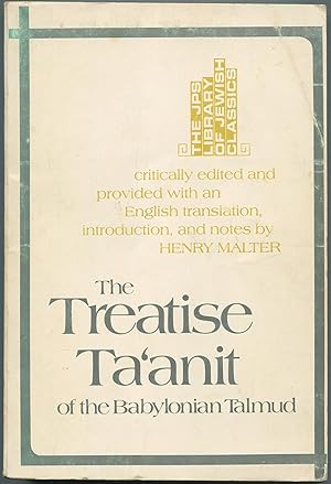 Seller image for The Treatise TA'ANIT of the Babylonian Talmud for sale by Between the Covers-Rare Books, Inc. ABAA