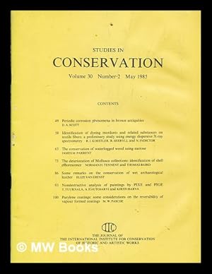 Imagen del vendedor de Studies in conservation : the journal of the International Institute for the Conservation of Historic and Artistic Works; Volume 30, Number 2, May 1985 a la venta por MW Books