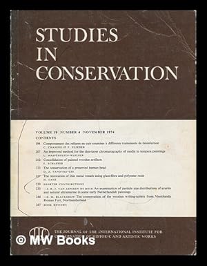 Imagen del vendedor de Studies in conservation : the journal of the International Institute for the Conservation of Historic and Artistic Works; Volume 19, Number 4, November 1974 a la venta por MW Books