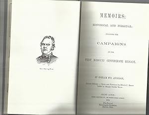 Image du vendeur pour MEMOIRS: Historical And Personal; Including The Campaigns Of The First Missouri Confederate Brigade. ~Second Edition ~ Notes And Foreword By Edwin C. Bearss. Index By Margie Riddle Bearss. mis en vente par Chris Fessler, Bookseller