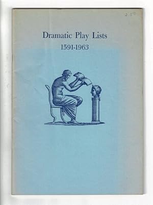 Immagine del venditore per Dramatic play lists 1591-1963 venduto da Rulon-Miller Books (ABAA / ILAB)