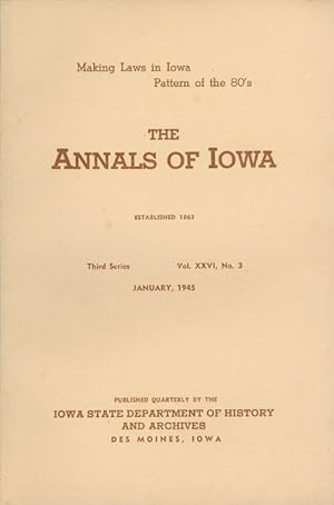 Imagen del vendedor de Annals of Iowa: Third Series - Volume 26, Number 3 - January, 1945 a la venta por The Haunted Bookshop, LLC