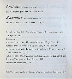 Towards a Canadian Eskimo Arthography and Literature. Essay in The Canadian Journal of Linguistic...