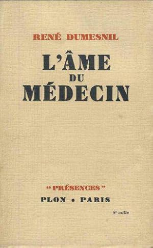 Bild des Verkufers fr l'ame du medecin zum Verkauf von JLG_livres anciens et modernes