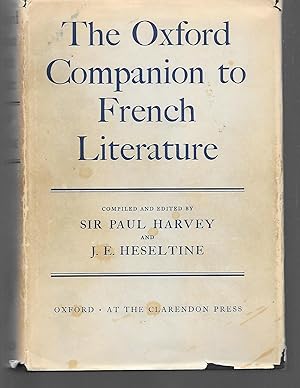 Imagen del vendedor de The Oxford Companion To French Literature a la venta por Thomas Savage, Bookseller