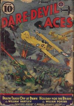 Imagen del vendedor de DARE-DEVIL ACES: November, Nov. 1939 a la venta por Books from the Crypt