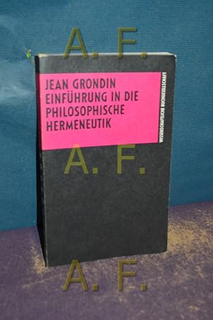 Imagen del vendedor de Einfhrung in die philosophische Hermeneutik a la venta por Antiquarische Fundgrube e.U.