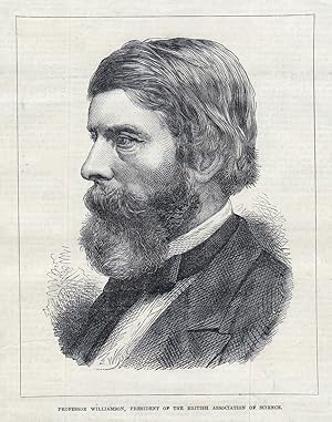 Bild des Verk�ufers f�r Professor Williamson, president of the british assocation of science. / Alexander William Williamson / Chemiker / Wandsworth / chemist zum Verkauf von Antiquariat Steffen V�lkel GmbH