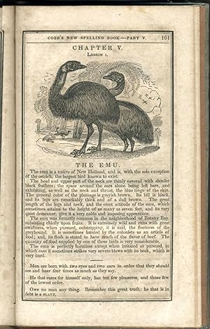 Image du vendeur pour Emu illustration in 'Cobb's New Spelling Book, in Six Parts' mis en vente par Antipodean Books, Maps & Prints, ABAA