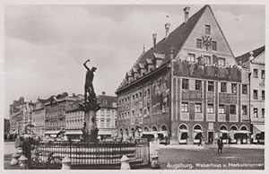 AK Augsburg. Weberhaus u. Merkurbrunnen