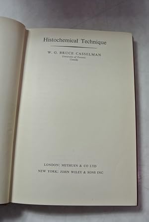 Seller image for Histochemical Technique. for sale by Antiquariat Bookfarm