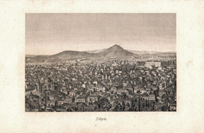 Athen Stadtpanorama Original Stahlstich 1889 Steel Engraving