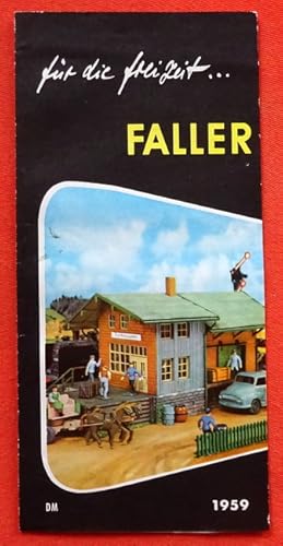 Faltprospekt der Firma Faller (Spielzeug-Eisenbahn) 1959