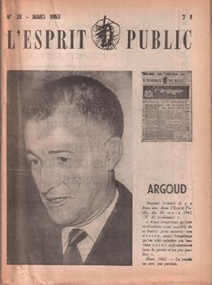 Revue l'esprit public n° 38