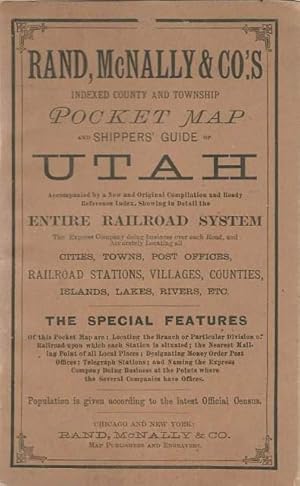 Image du vendeur pour Rand, McNally & Co.'s Indexed County and Township Pocket Map and Shippers' Guide of Utah mis en vente par Lincbook