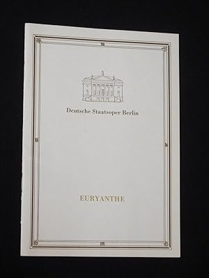 Immagine del venditore per Programmheft Deutsche Staatsoper Berlin 1986/87. EURYANTHE von Chezy, Weber (Musik). Musikal. Ltg.: Siegfried Kurz, Insz.: Christian Pppelreiter, Ausstattung: Wilfried Werz. Mit Luana DeVol (Euryanthe), Gerd Wolf, Wolfgang Millgramm, Bernd Zettisch, Helga Thiede venduto da Fast alles Theater! Antiquariat fr die darstellenden Knste