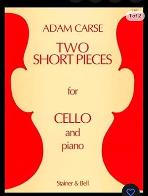 Imagen del vendedor de Two Short Pieces for Cello and Piano a la venta por Shore Books