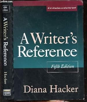 Seller image for A WRITER REFERENCE - FIFTH EDITION for sale by Le-Livre