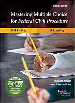 Image du vendeur pour Mastering Multiple Choice for Federal Civil Procedure MBE Bar Prep and 1L Exam Prep mis en vente par BarristerBooks