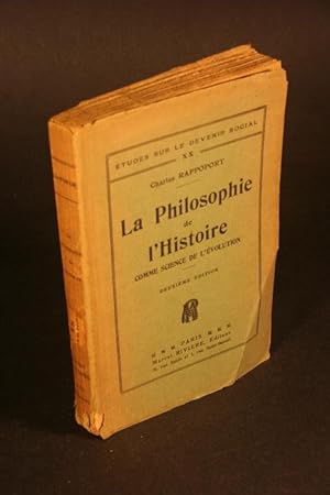 Imagen del vendedor de La philosophie de l'histoire comme science de l'volution. a la venta por Steven Wolfe Books