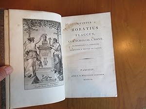 Quintus Horatius Flaccus (Horace) Cum Scholiis J. Bond Ex Recensione N. L. Achaintre
