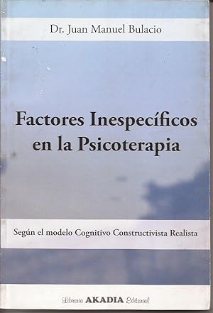 Seller image for Factores Inespecficos en la Psicoterpia for sale by Librera Santa Brbara