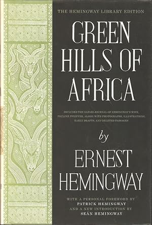Image du vendeur pour GREEN HILLS OF AFRICA. By Ernest Hemingway. mis en vente par Coch-y-Bonddu Books Ltd