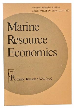 Bild des Verkufers fr Marine Resource Economics, Volume 1, Number 1 (1984) zum Verkauf von Cat's Cradle Books