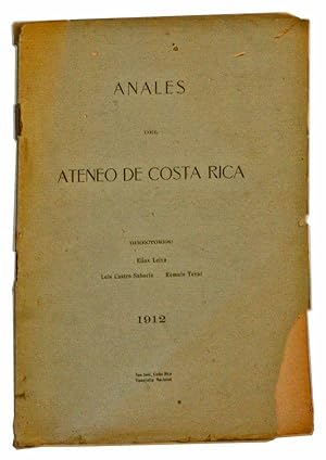 Imagen del vendedor de Anales del Ateneo de Costa Rica. Tomo I, Nm. 1 (Mayo 1912) a la venta por Cat's Cradle Books