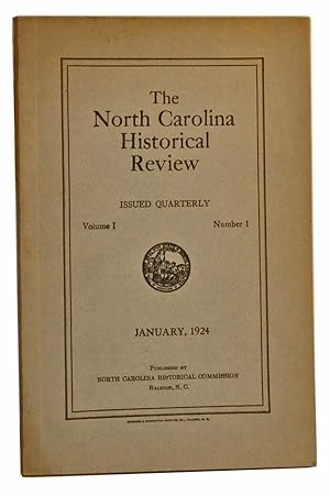 Image du vendeur pour The North Carolina Historical Review, Volume I, Number 1 (January, 1924) mis en vente par Cat's Cradle Books