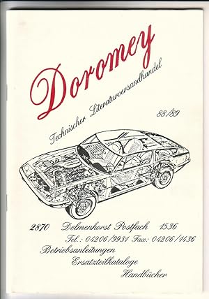 Katalogheft Doromey Technischer Literaturversandhandel 88/89 - Übersicht und Auflistung von Betri...
