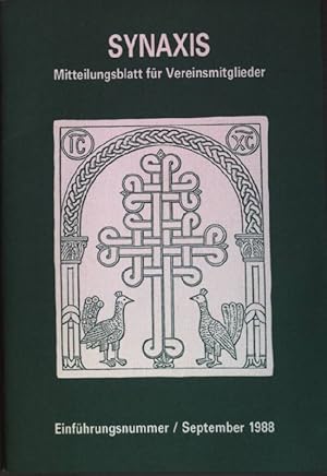 Seller image for Synaxis: Mitteilungsblatt fr die Vereinsmitglieder Einfhrungsnummer / September 1988 for sale by books4less (Versandantiquariat Petra Gros GmbH & Co. KG)