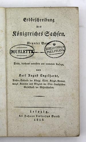 Erdbeschreibung des Königreiches Sachsen. - 9. Band.