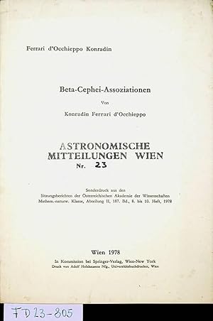 Beta-Cephei-Assoziationen. (=SOA: Aus: Sitzungsberichte d. Österr. Akad. d. Wiss., Math. -nat. Kl...