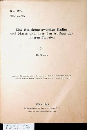 Eine Beziehung zwischen Radius und Masse und über den Aufbau der inneren Planeten (= SOA Aus: Sit...