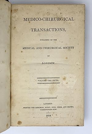 Imagen del vendedor de A case of aneurism of the gluteal artery, cured by tying the internal iliac".; In: Medico-Chirurgical Transactions. Volume 5 a la venta por Riverrun Books & Manuscripts, ABAA