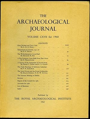 Bild des Verkufers fr The Archaeological Journal | Volume CXVII For 1960 zum Verkauf von Little Stour Books PBFA Member