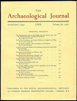 Seller image for The Archaeological Journal | Volume CXIX For 1962 for sale by Little Stour Books PBFA Member