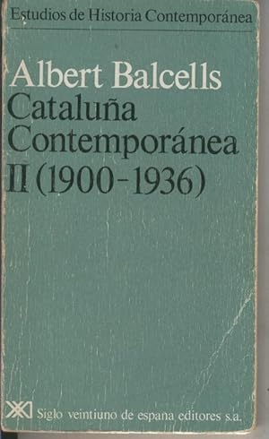 Imagen del vendedor de Cataluna contemporanea II ( 1900-1936 ) a la venta por El Boletin