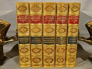 Works of Douglas Jerrold. 5 volumes in half polished calf gilt.