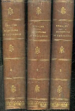 Bild des Verkufers fr DICTIONNAIRE DE THEOLOGIE - 3 TOMES EN 3 VOLUMES (TOME 2+3+4) - MANQUE LE TOME 1 zum Verkauf von Le-Livre