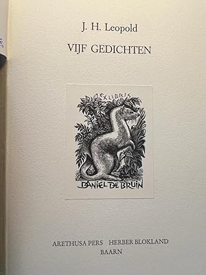 Poetry 1980 | Vijf Gedichten, Arethusa Pers Herber Blokland Baarn, 1980 1e druk. Nr. 44 van 75. I...