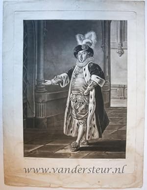 [Antique portrait print] Mezzotint I Carel Passé as Phillip of Burgundy, published 1770, 1 p.