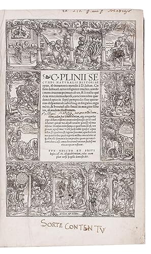 Naturalis historiae opus .(Colophon: Cologne, Eucharius Cervicornus, 1524.) Folio. With both titl...