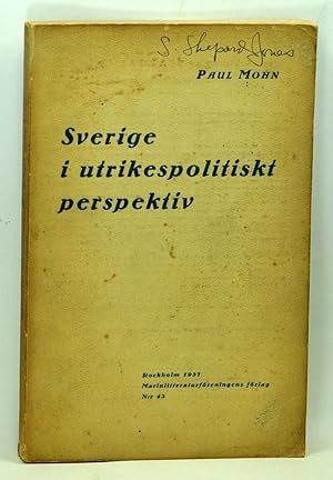 Imagen del vendedor de Sverige i Utrikespolitiskt Perspektiv (Swedish language edition) a la venta por Cat's Cradle Books